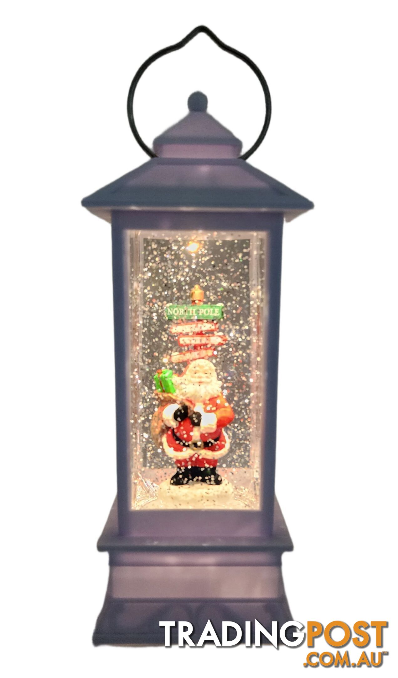 Cotton Candy - Xmas Santa Sign Post Lantern 25cm - Ccxaus07 - 9353468008042