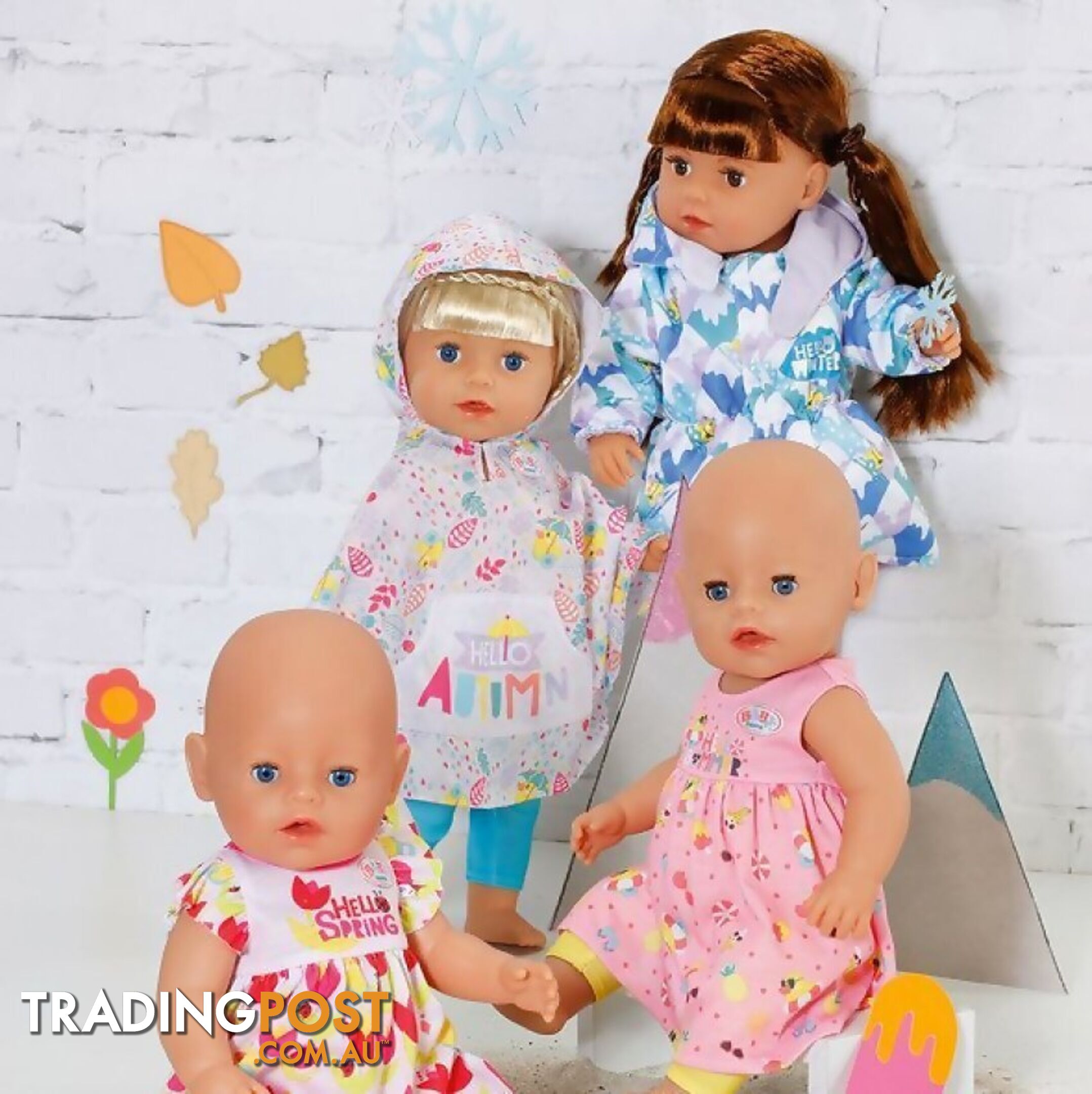 Baby Born - 4 Seasonal Outfit Set 43cm (dolls Not Included) - Bj829424 - 4001167829424