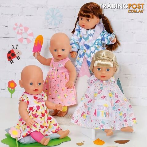 Baby Born - 4 Seasonal Outfit Set 43cm (dolls Not Included) - Bj829424 - 4001167829424