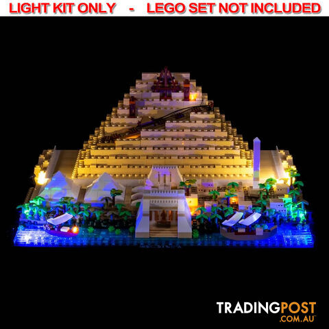 LIGHT KIT for LEGO Great Pyramid of Giza 21058 - Light My Bricks - 754523893204