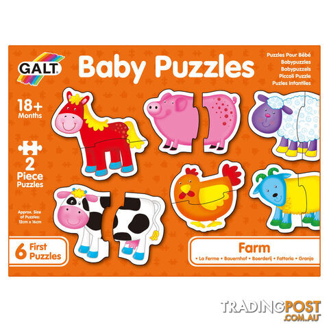 Galt - Baby Puzzles - Farm Mdgn3028 - 5011979526410