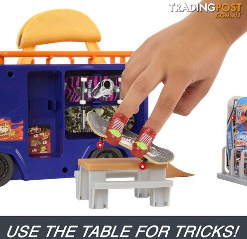 Hot Wheels - Hot Wheels Skate Taco Truck Play Case With 1 Fingerboard & 1 Pair Of Shoes - Mattel - Mahmk00 - 194735129096