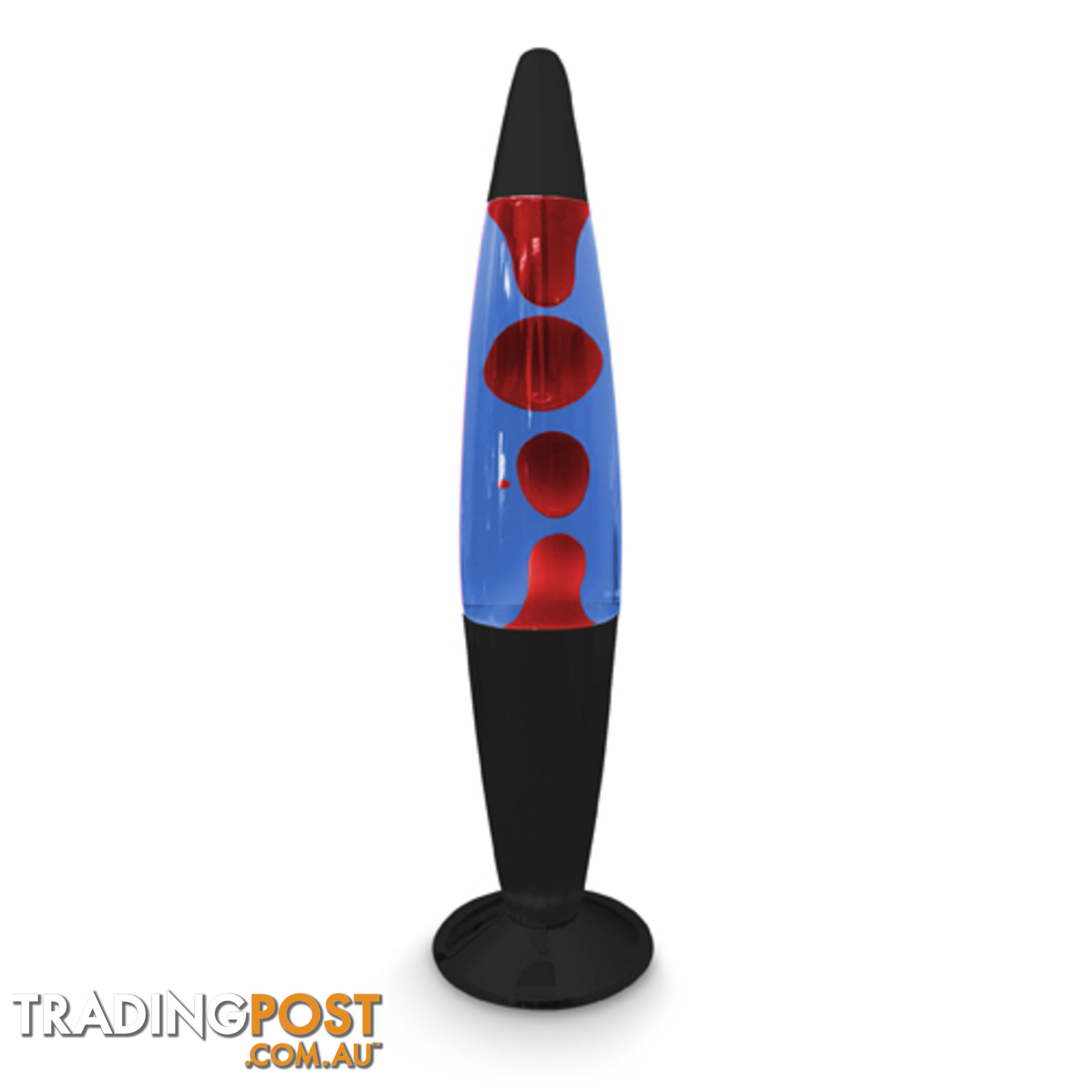 Landmark - Blue/red Wax Liquid Lamp Black Base 42cm - Aslanlt115 - 9320383554992