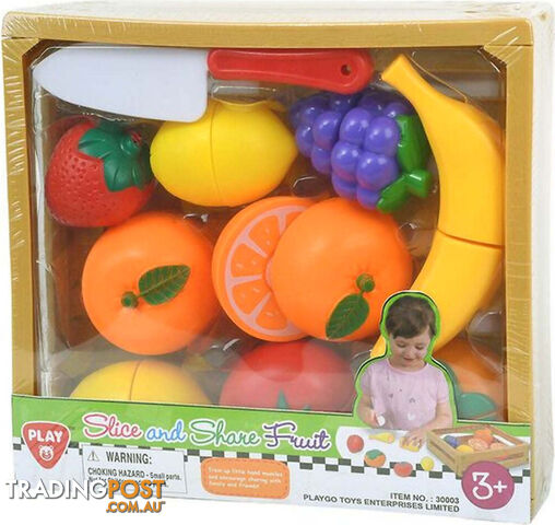 Playgo Toys Ent. Ltd. - Slice And Share Fruit 11 Piece - Art64044 - 4892401300034