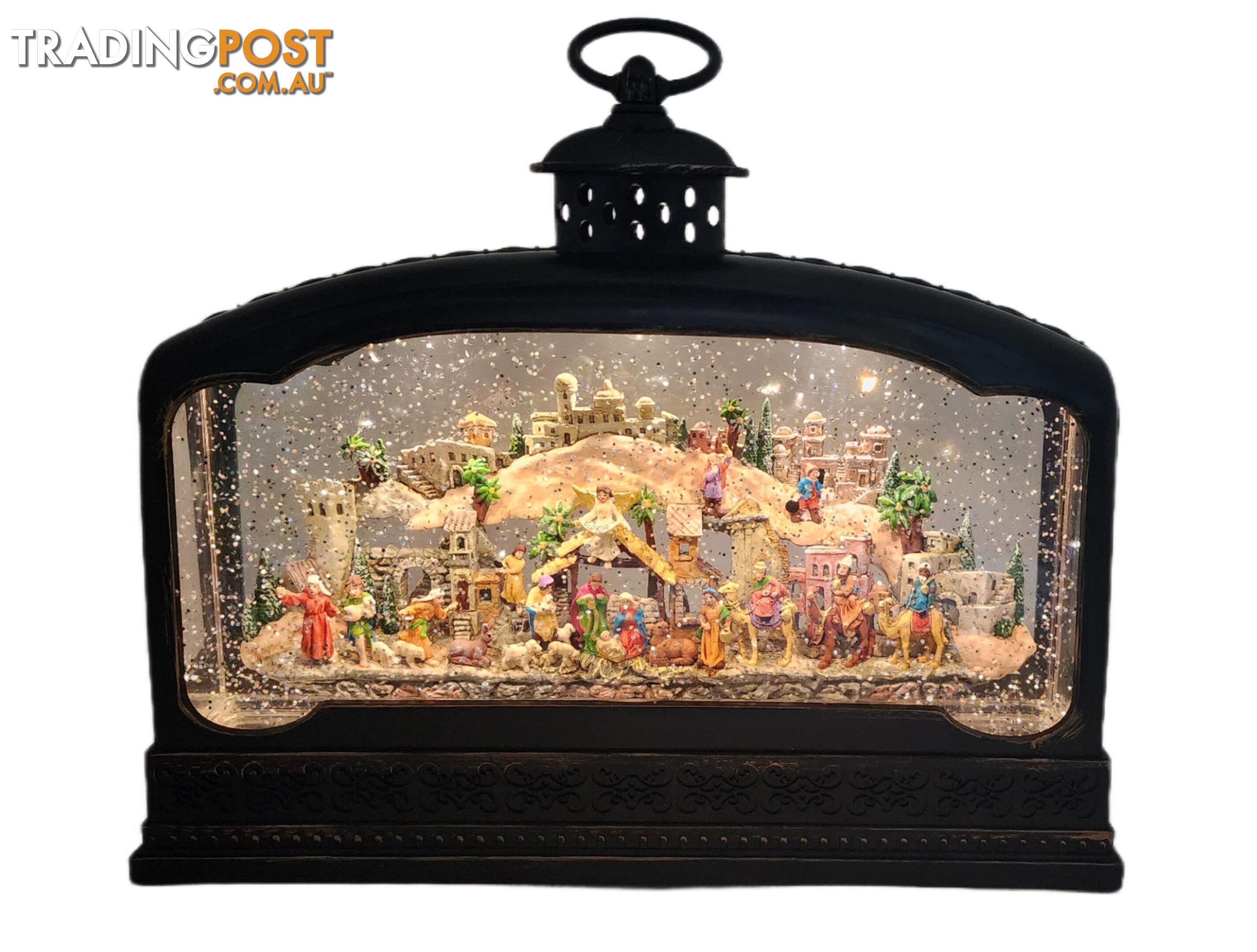 Cotton Candy - Xmas Extra Wide Brass Lantern Bethlehem Nativity Scene XL Lantern - Cczxac425 - 9353468016672