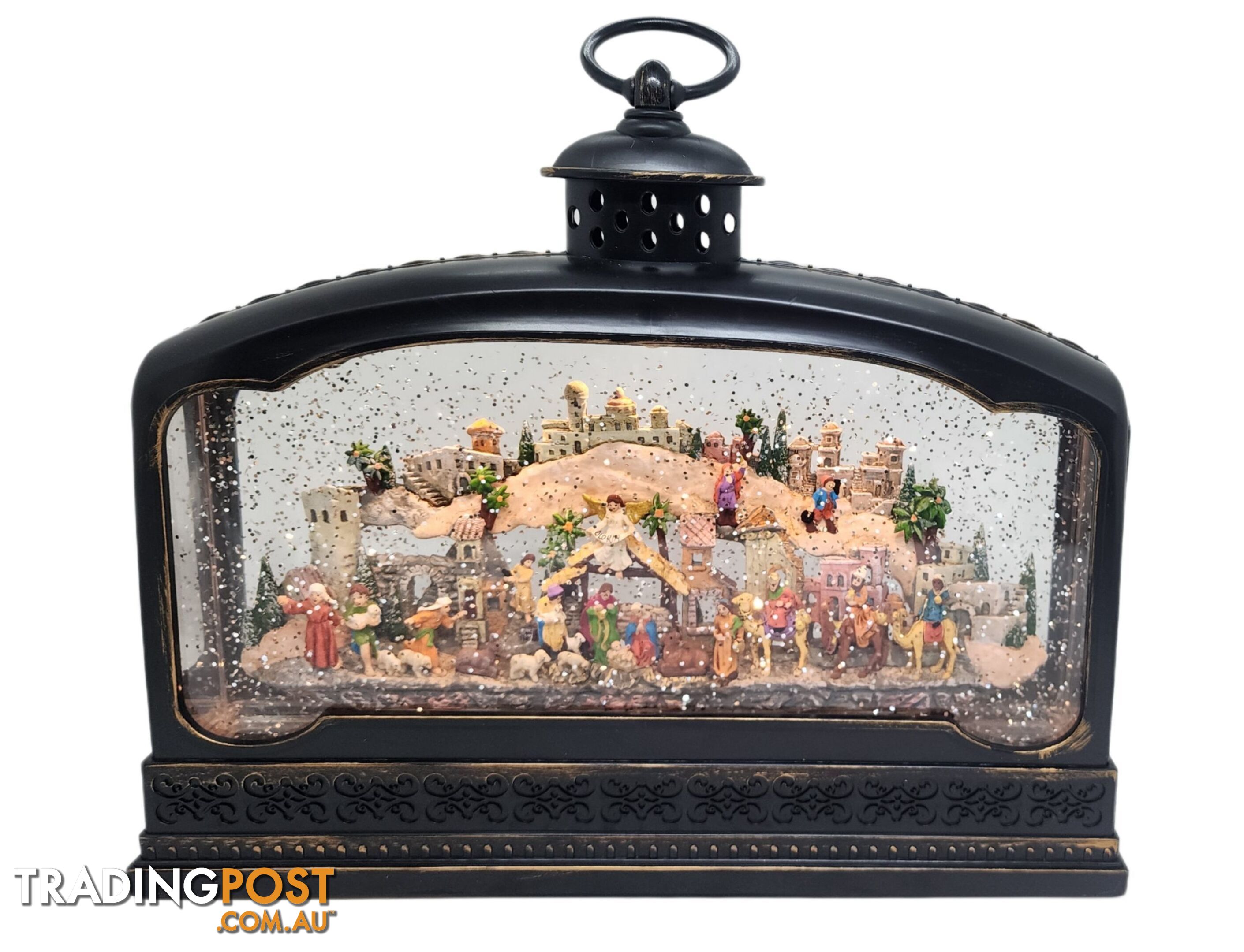 Cotton Candy - Xmas Extra Wide Brass Lantern Bethlehem Nativity Scene XL Lantern - Cczxac425 - 9353468016672