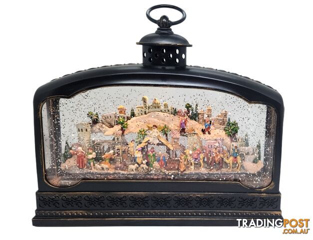 Cotton Candy - Xmas Extra Wide Brass Lantern Bethlehem Nativity Scene XL Lantern - Cczxac425 - 9353468016672