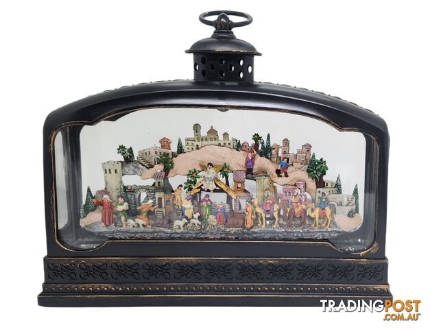 Cotton Candy - Xmas Extra Wide Brass Lantern Bethlehem Nativity Scene XL Lantern - Cczxac425 - 9353468016672