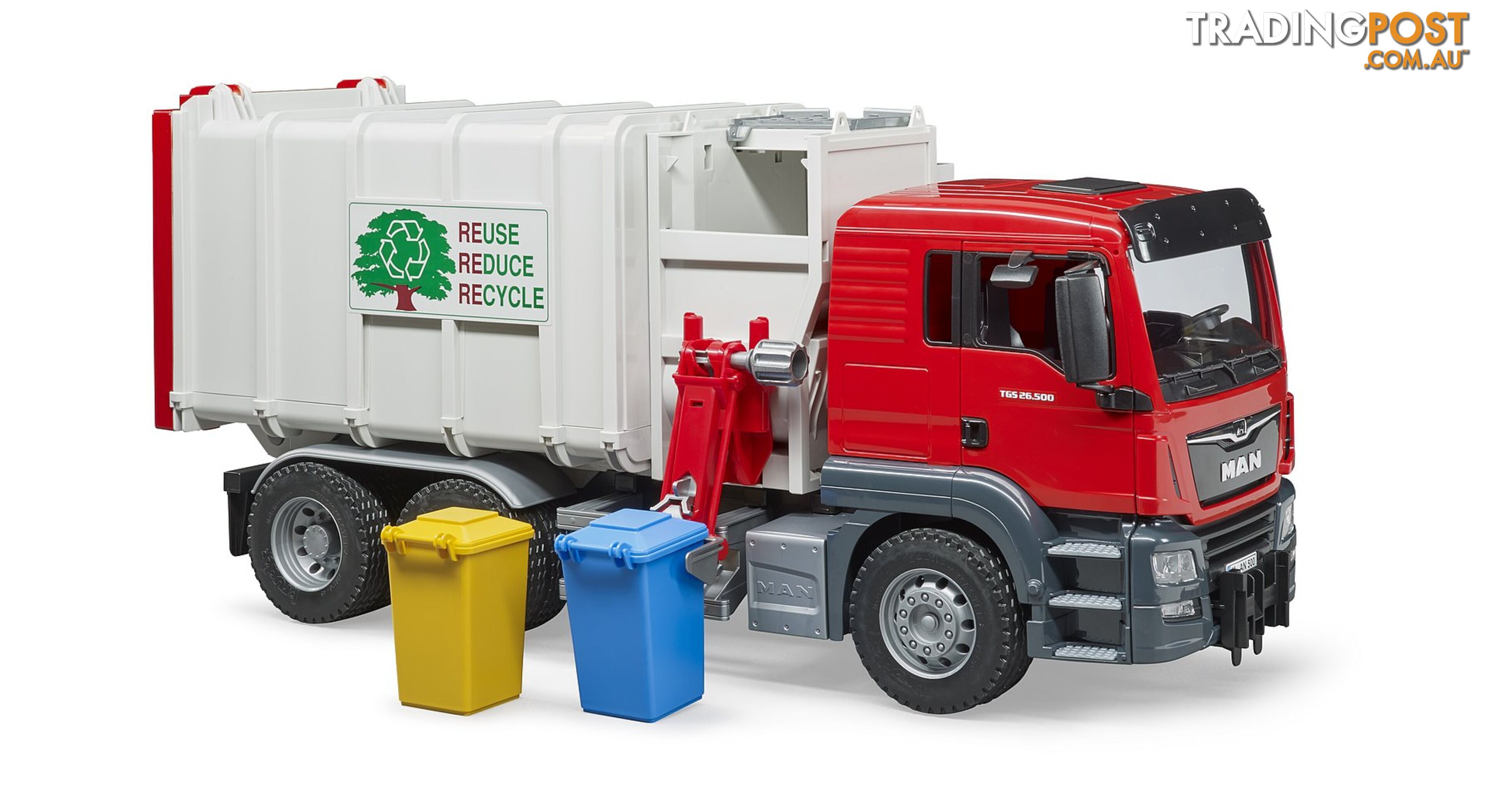 Bruder Man Tgs Side Loading Garbage Truck - Bruder Commercial 03761 - 4001702036713