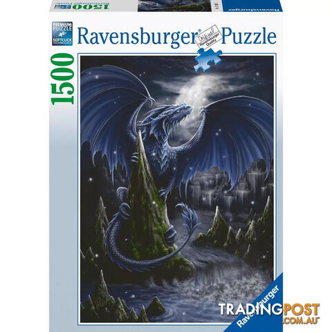 Ravensburger - The Black And Blue Dragon Jigsaw Puzzle 1500pc - Mdrb17105 - 4005556171057