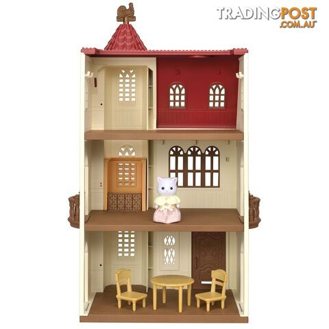 Sylvanian Families - Red Roof Tower Home With Elevator Sf5400 - 5054131054000