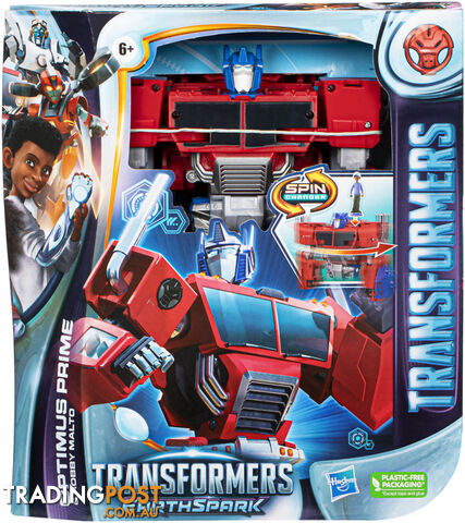 Transformers - Earthspark Spin Changer Optimus Prime & Robby Malto - Hasbro - Hbf76635loo - 5010996101822