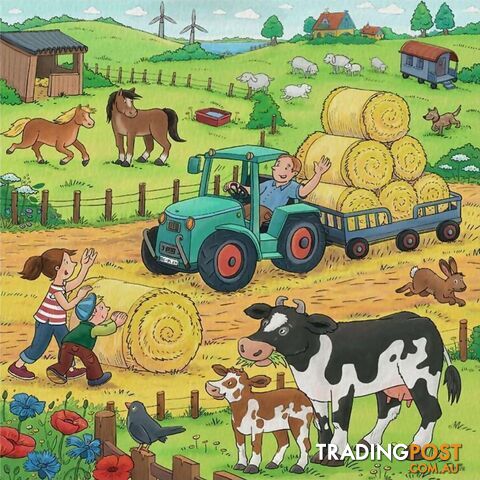 Ravensburger - On The Farm Jigsaw Puzzle 3 X 49pc - Mdrb05078 - 4005556050789