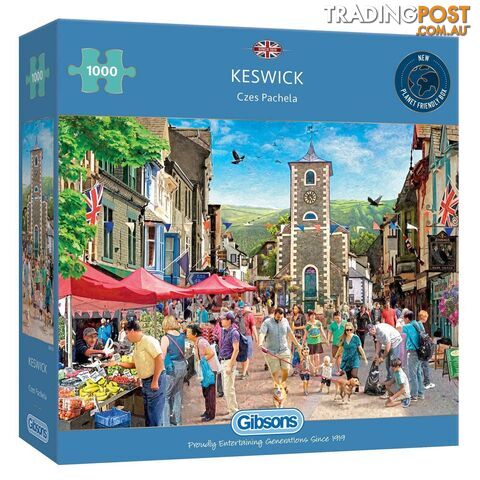 Gibsons - Keswick Market Town Bustling High St - Jigsaw Puzzle 1000pc - Jdgib063127 - 5012269063127