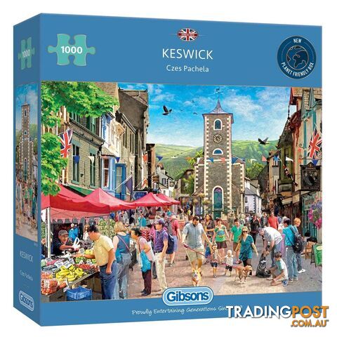 Gibsons - Keswick Market Town Bustling High St - Jigsaw Puzzle 1000pc - Jdgib063127 - 5012269063127