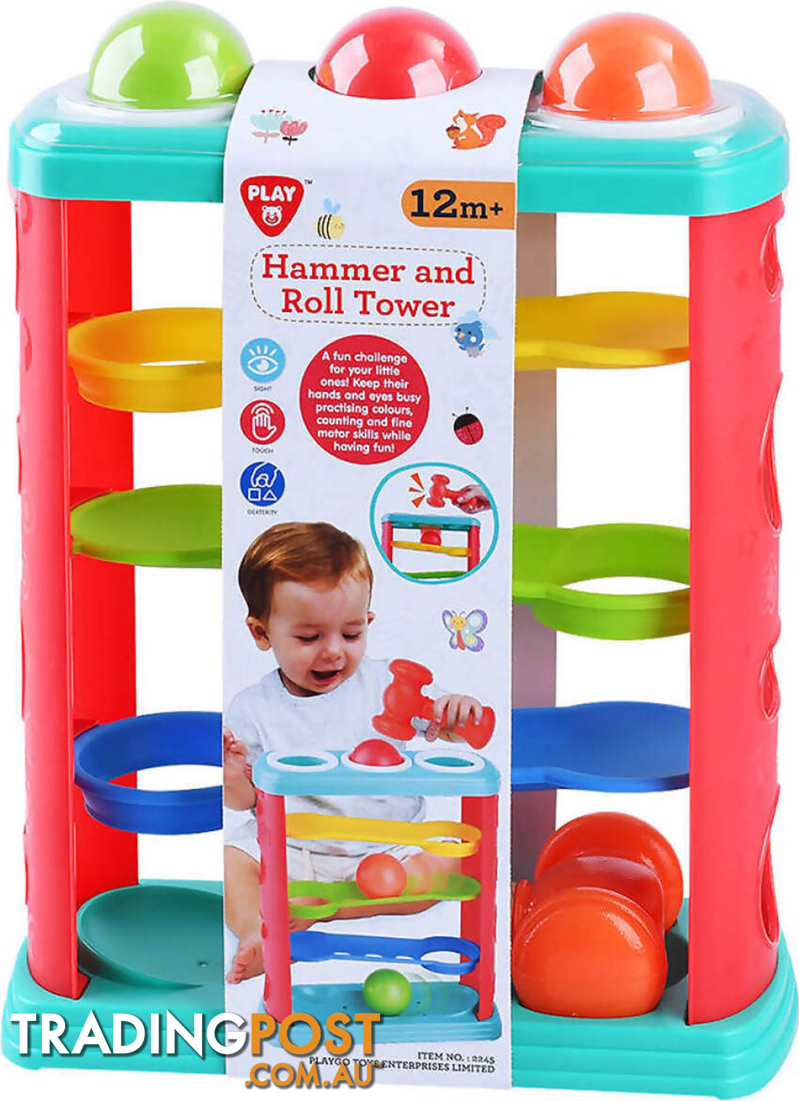 Playgo Toys Ent. Ltd. - Hammer And Roll Tower - Art67187 - 4892401022455