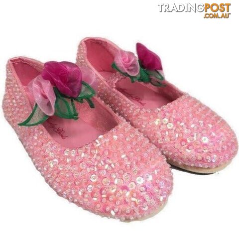 Fairy Girls - Costume Rose Sequin Shoes Light Pink Medium - Fgf462lpm - 9787302074625