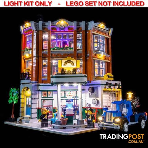 LIGHT KIT for LEGO Corner Garage 10264 - Light My Bricks - 793591188232
