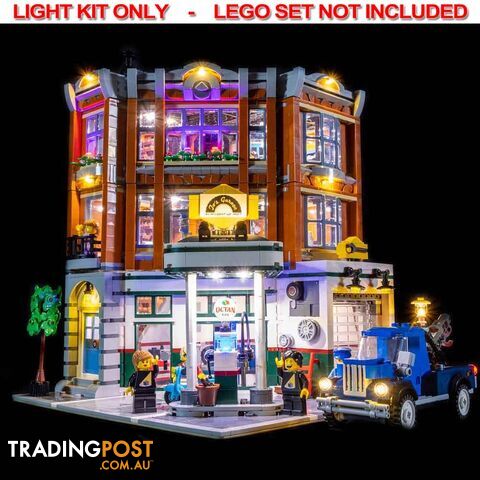 LIGHT KIT for LEGO Corner Garage 10264 - Light My Bricks - 793591188232