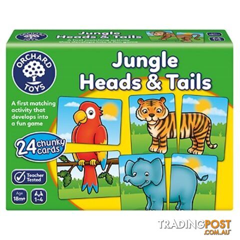 Orchard Toys -  Jungle Heads & Tails Game  - Mdoc058n - 5011863103772