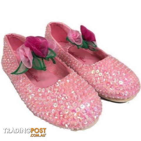 Fairy Girls - Costume Rose Sequin Shoes Pink Small - Fgf462lps - 9787302064626