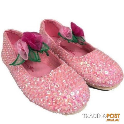 Fairy Girls - Costume Rose Sequin Shoes Pink Small - Fgf462lps - 9787302064626