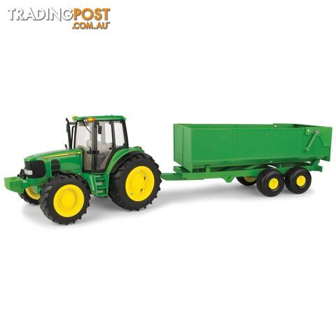 John Deere - Big Farm Tractor And Wagon Lc46077 - 036881460770
