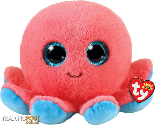 Ty - Beanie Boos - Sheldon Coral Octopus Small 15cm - Bg36390 - 008421363902