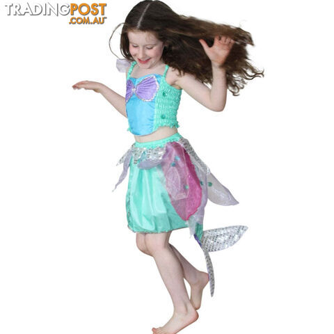 Fairy Girls - Costume Pearl Mermaid 2 Piece Set Green Small - Fg Fg315s - 9787300063157