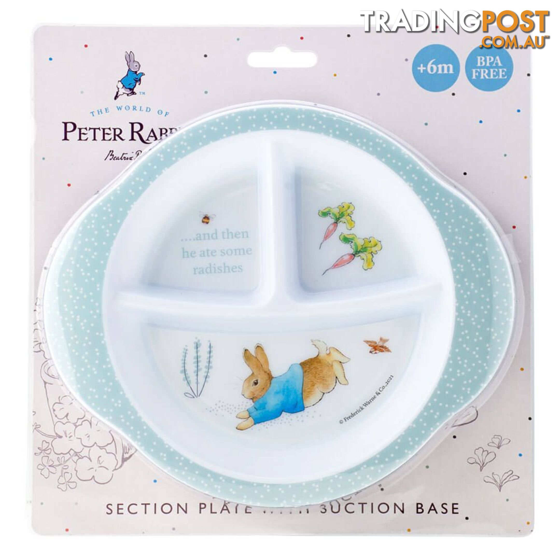 Beatrix Potter Peter Rabbit Section Plate w/suction Base - Jsbp950 - 9319057009500