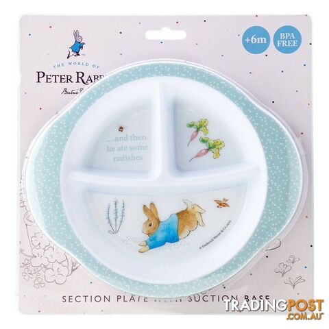 Beatrix Potter Peter Rabbit Section Plate w/suction Base - Jsbp950 - 9319057009500