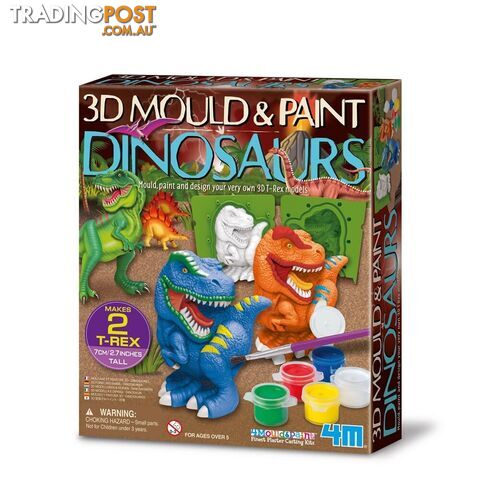 4m - Mould & Paint - 3d Dinosaurs - Johnco - G4777 - 4893156047779