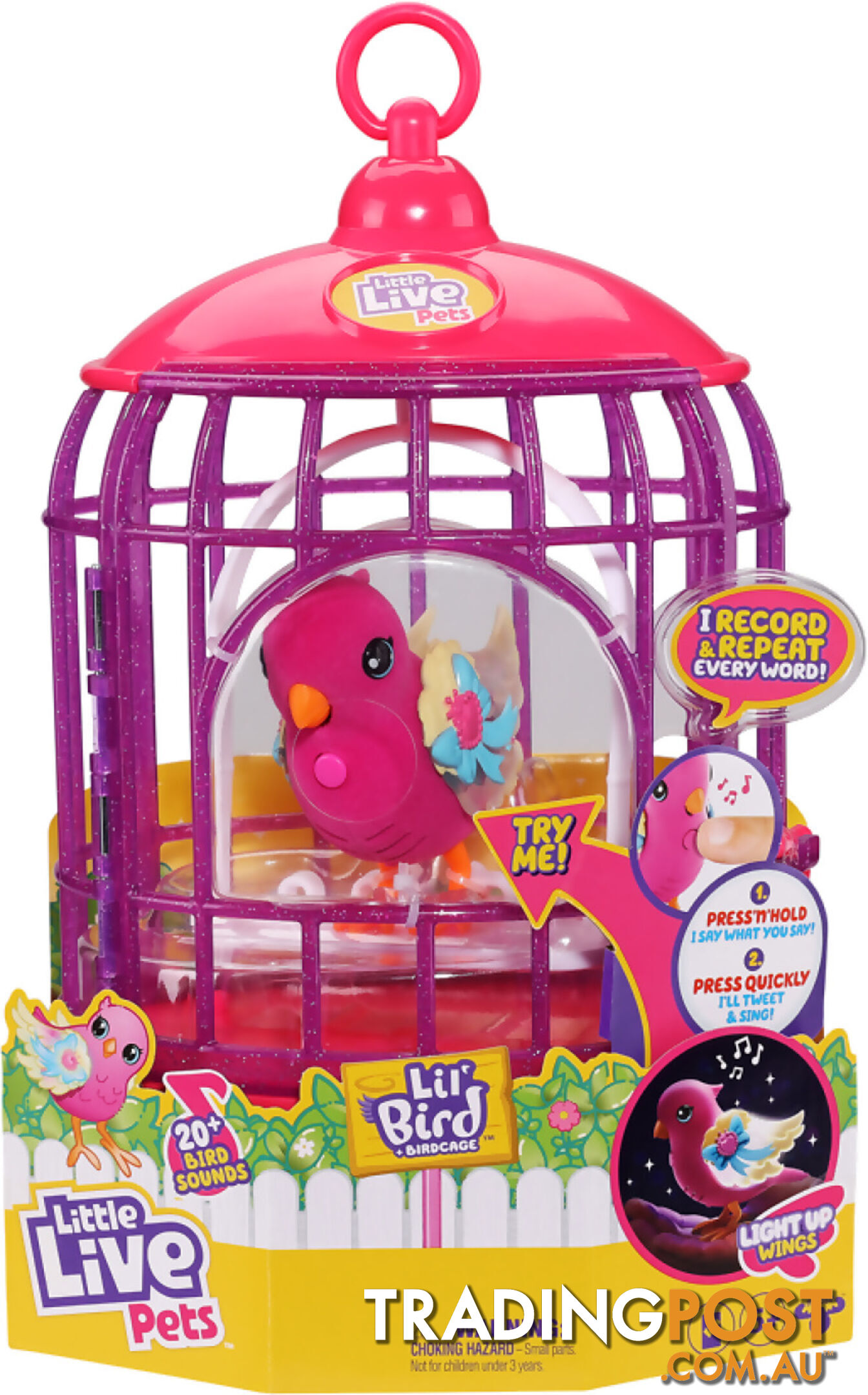 Little Live Pets - Lil' Bird & Bird Cage - Tiara Twinkles - Mj26457 - 630996264577