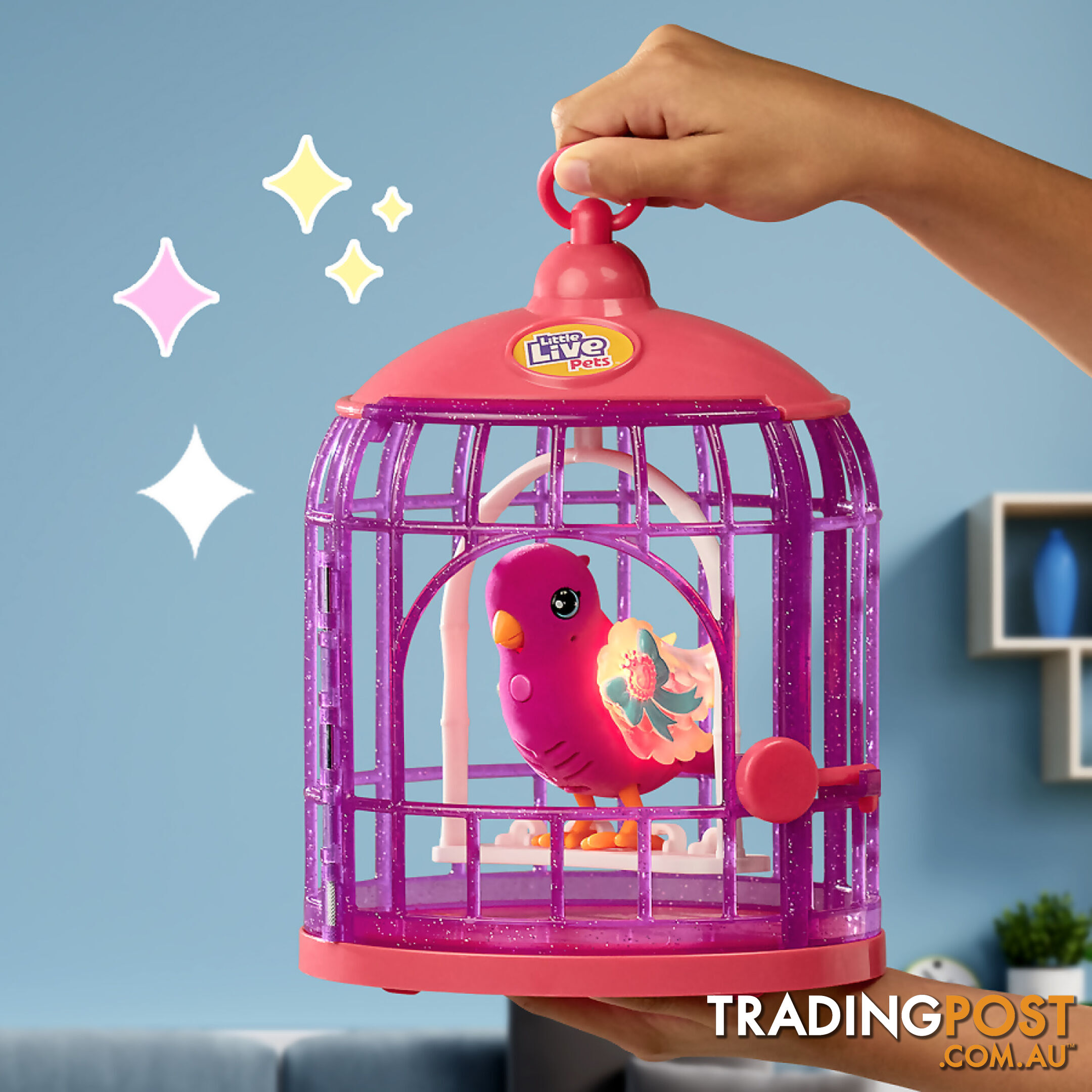 Little Live Pets - Lil' Bird & Bird Cage - Tiara Twinkles - Mj26457 - 630996264577