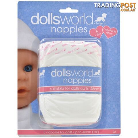 DollsWorld - Nappies 5 Pack Art64094 - 5018621601600