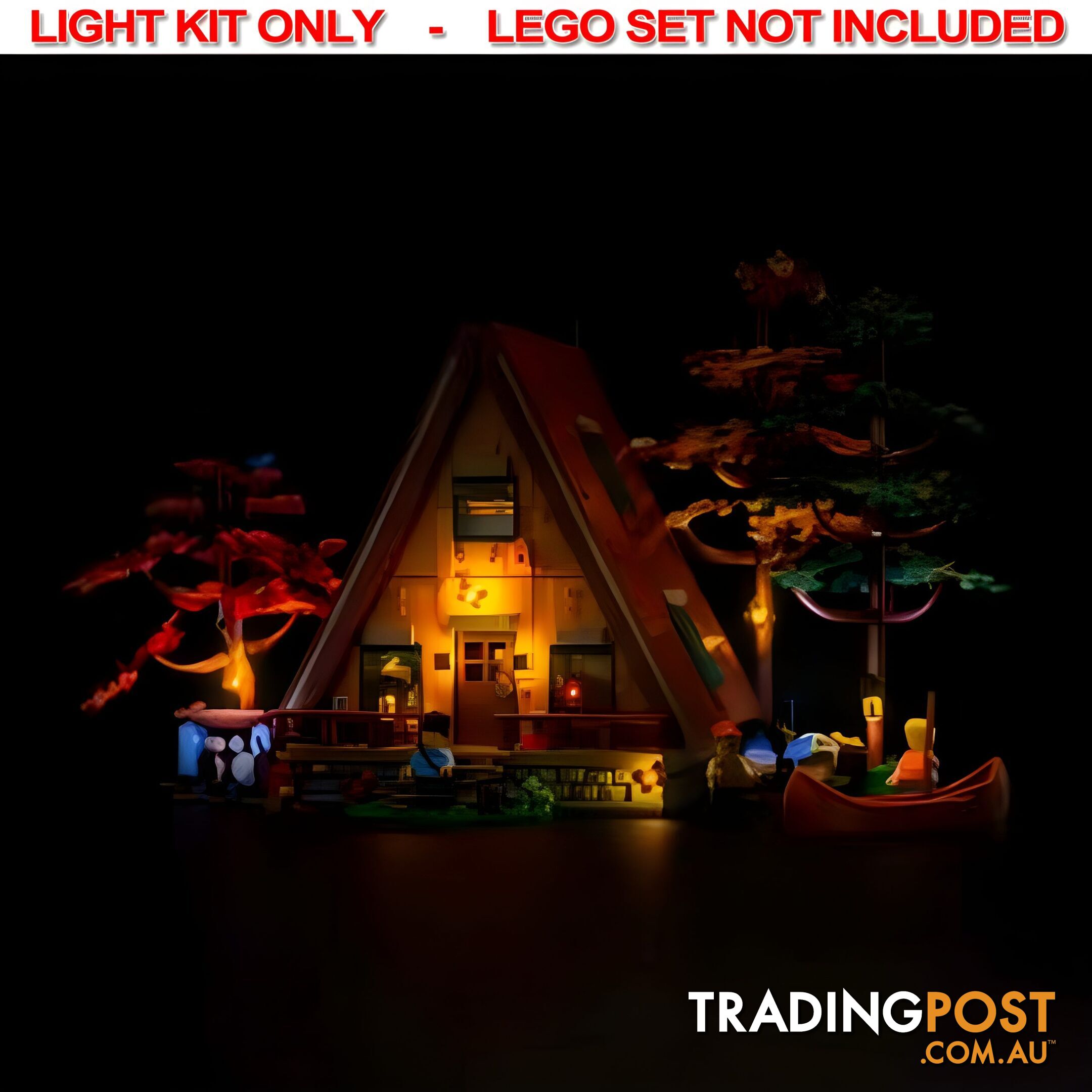 Light Kit For LEGO A-Frame Cabin 21338 - Light My Bricks - Lb75452389386 - 754523893860