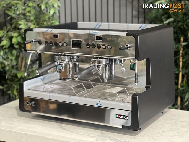 CIME CO-05 PID 2 GROUP ESPRESSO COFFEE MACHINE BRAND NEW BLACK & STAINLESS COMMERCIAL CAFE BARISTA