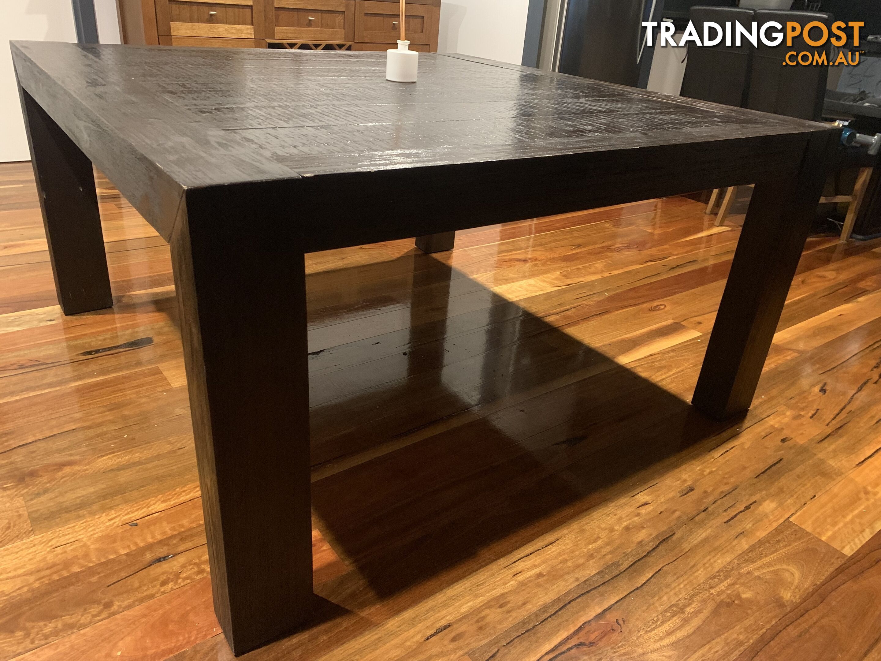 Solid wood square dining table