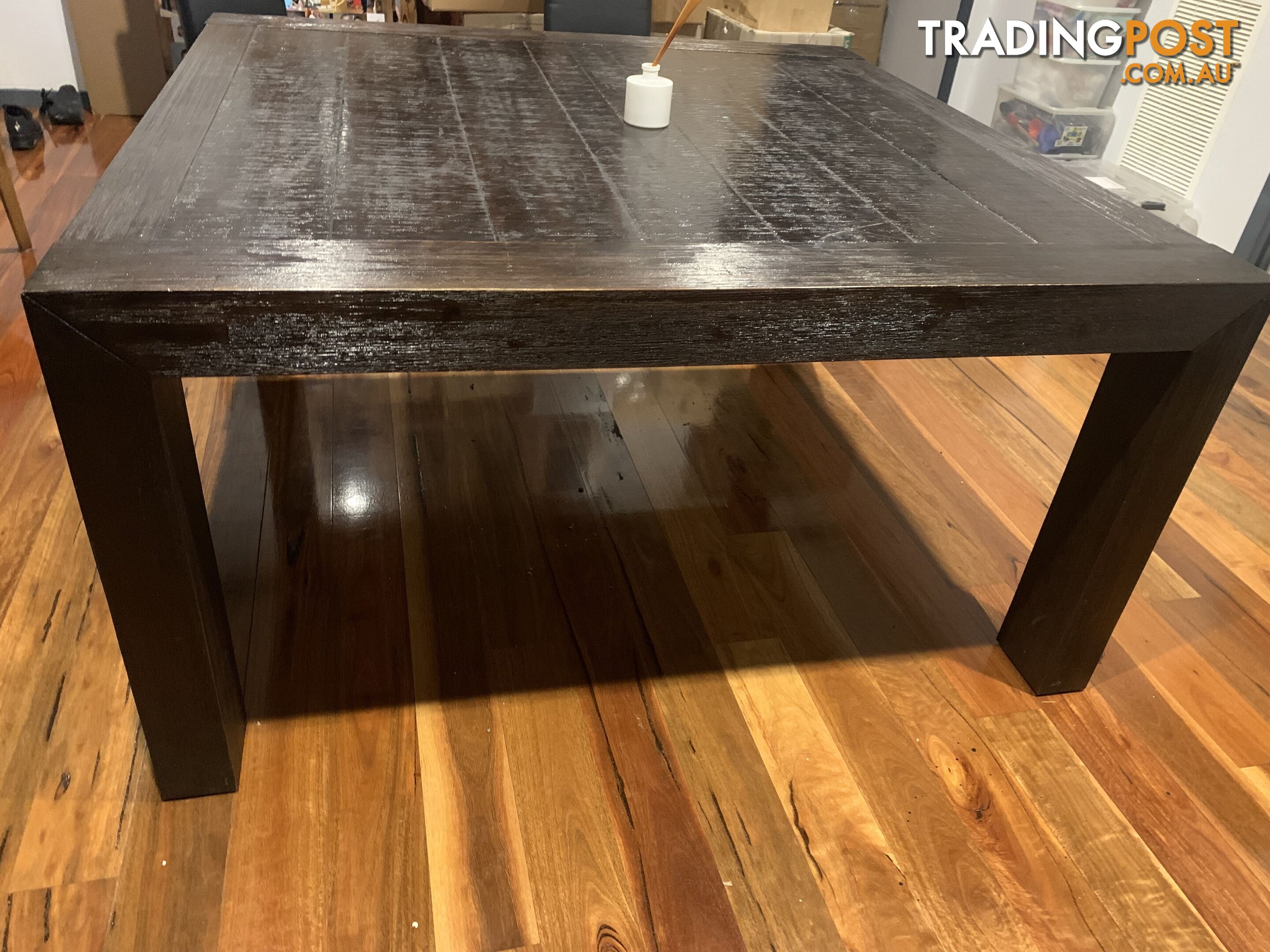 Solid wood square dining table