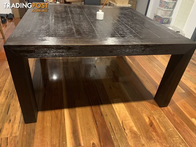 Solid wood square dining table