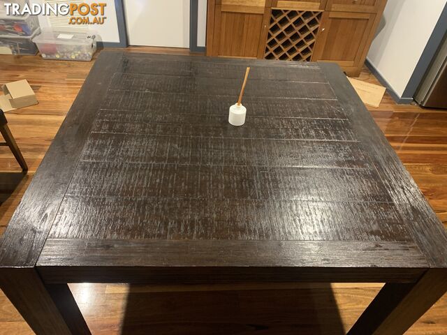 Solid wood square dining table