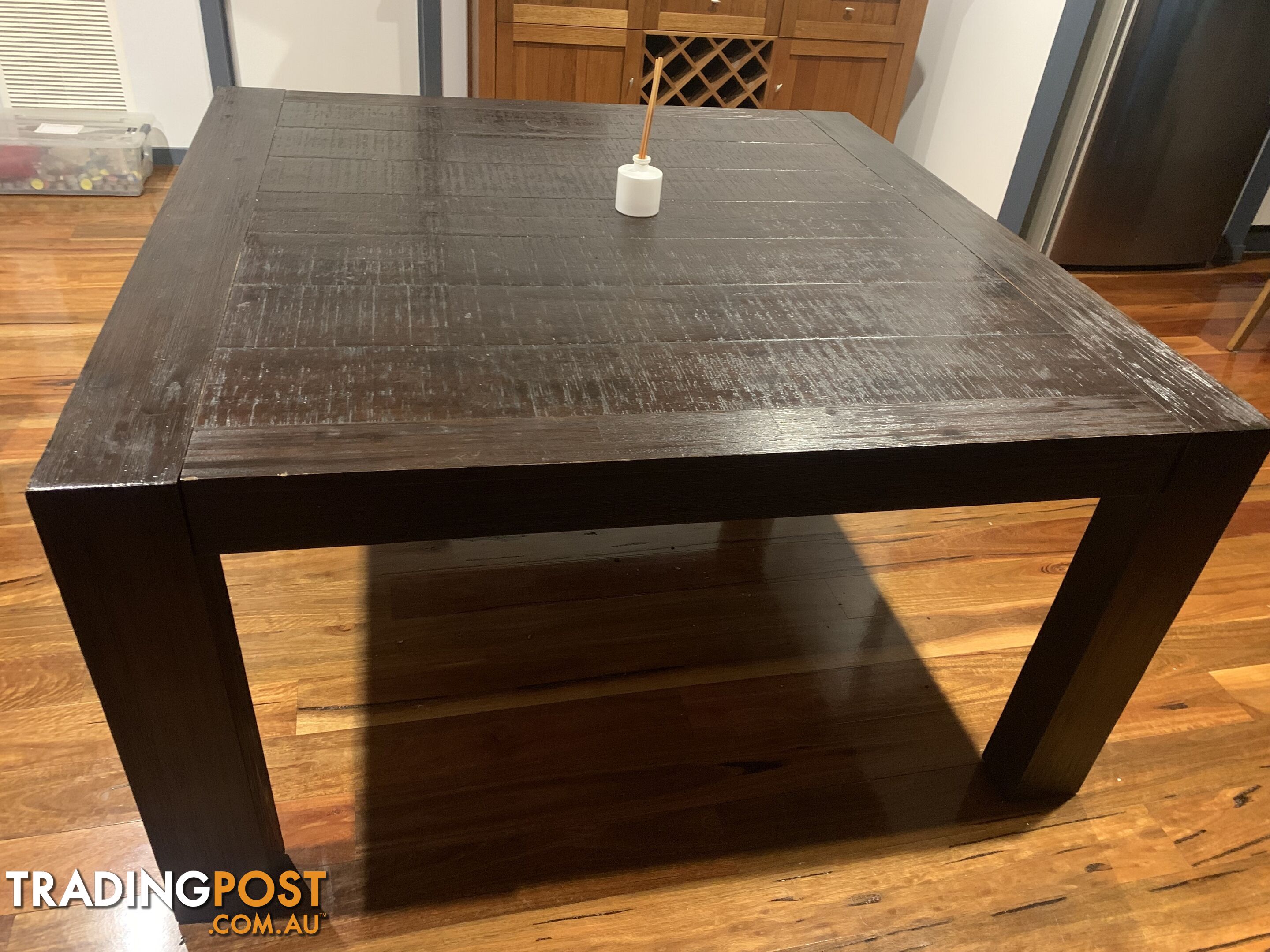 Solid wood square dining table