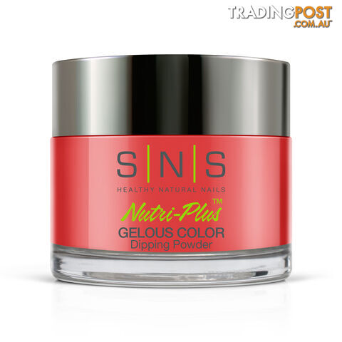 SNS #145 Gelous Dipping Powder 28g (1oz) Raspberry Red - 635635721374