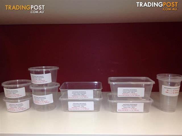 Wholesale and Retail Takeaway plastic containers 