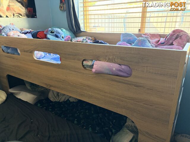 Kids oak bunk bed