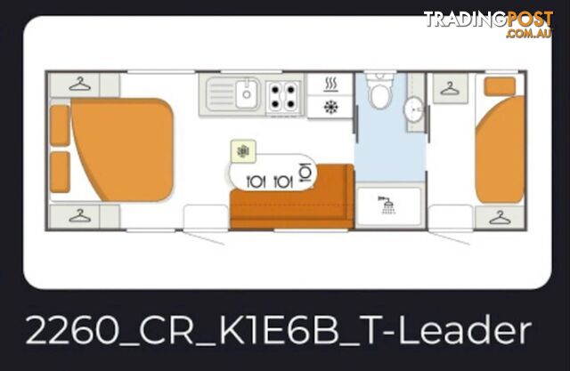 2026 LEADER CARAVANS 2260 CR K1E7B T GOLD LE 22'6 3 BUNK  - photo 2 of 31