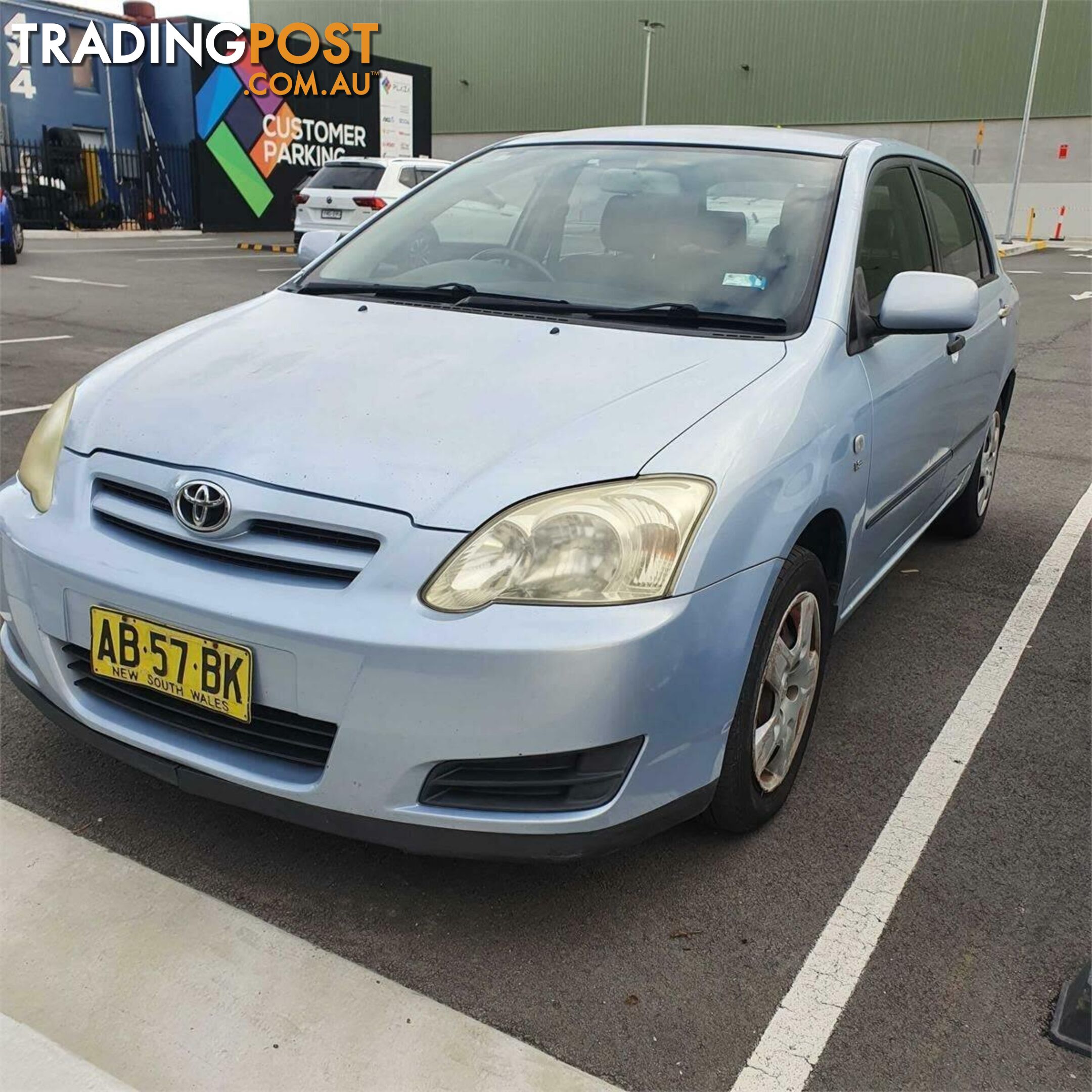 2004 TOYOTA COROLLA ASCENT SECA ZZE122R HATCH, 5 DOORS, 5 SEATS