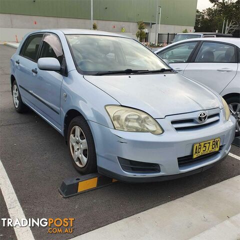 2004 TOYOTA COROLLA ASCENT SECA ZZE122R HATCH, 5 DOORS, 5 SEATS