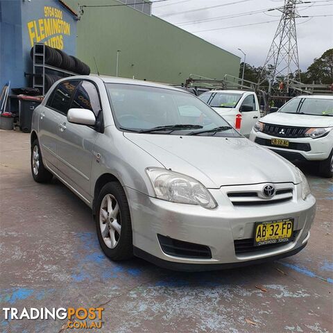 2004 TOYOTA COROLLA ASCENT SECA ZZE122R HATCH, 5 DOORS, 5 SEATS