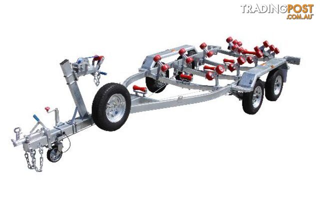 6M Braked Tandem Boat TrailerWith Rollers 